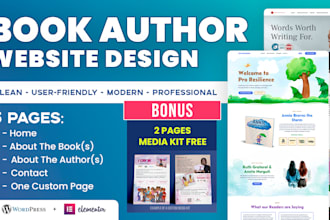create a professional book author website