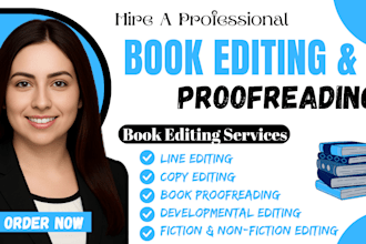 line edit your sci fi novel, proofreading, romance, thriller or mystery novel