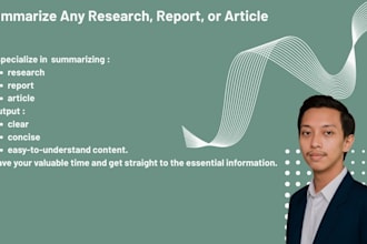 summarize any research, report, or article