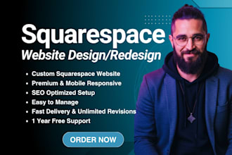 design, develop, and redesign a squarespace business website