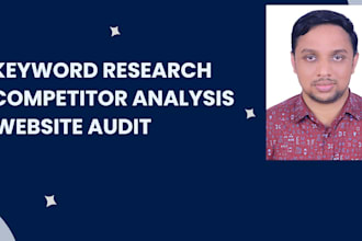 keyword research, competitor analysis, and SEO website audit