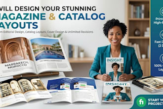 design magazine, catalog, brochure for print and digital