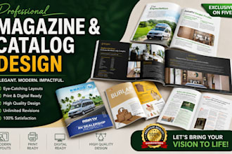 design magazine, catalog, brochure for print and digital