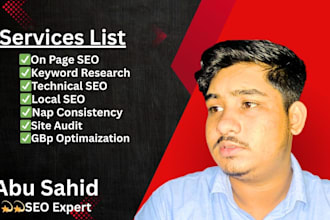 do on page, local, technical, and of page SEO