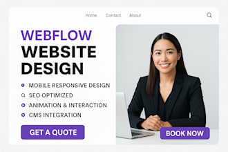 design a responsive and SEO optimized webflow website