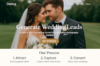 generate dating photography website wedding lead funnel