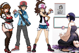 create custom pokémon pixel portraits, trainer sprites, rom hack pokemon designs