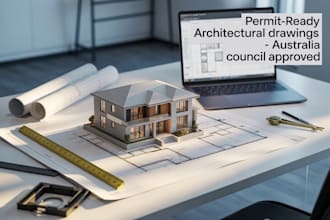 draft, design, stamp architectural drawings for council approvals in australia