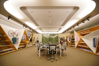 revamp 3d office interior, conference room, reception furniture layout, desk