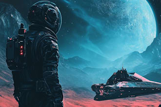 sci fi character illustration or sci fi character