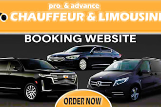 chauffeur website, limousine and taxi website with booking