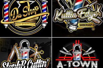 do professional barber shop logo