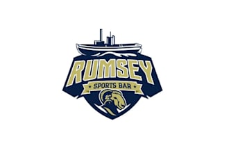 design upscale sports bar historic town logo