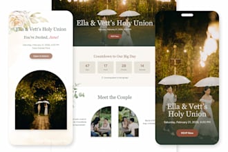 build your custom wedding website with rsvp and guestbook