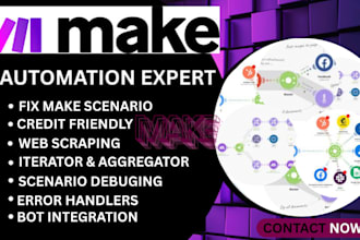 fix make com, make com automation, debug make com scenario, make com expert