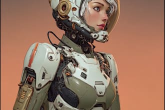 make a science fiction character art