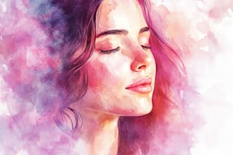 do children story book illustration watercolor illust