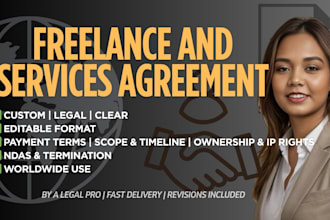 draft a service provider or freelance agreement for you