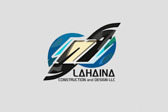 design unique lahaina construction logo