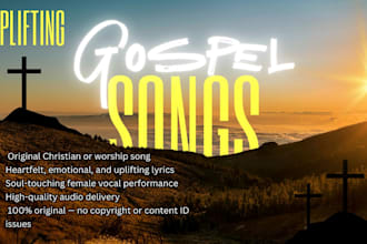 sing contemporary christian gospel song, powerful female vocalist, praise song