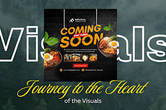design social media food ads, restaurant posts and menu