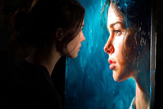 paint a real oil painting on canvas