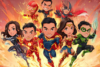 create superhero cartoon character for you