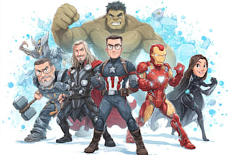 make a superhero cartoon character for you