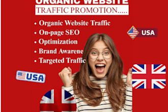 do organic website traffic promotion to increase organic website sales
