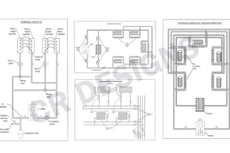 2d drawings for hydraulic and pneumatic systems