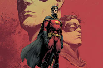 create marvel or dc style superhero comic art