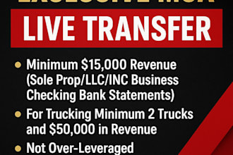 provide exclusive mca live transfer