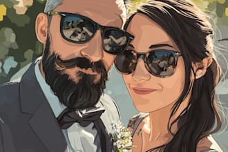 do custom water colour portraits couples, pets, loved ones