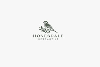 design classic sophisticated bit floral bird inspired logo