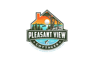 design family oriented lakeside campground logo