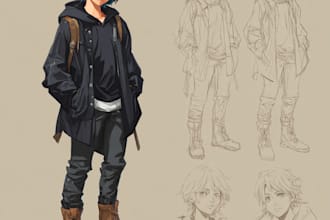 creat one character design and character sheet