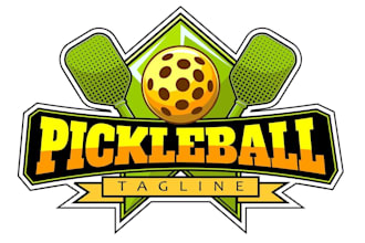 create an awesome pickleball logo design