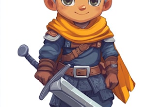 draw 2d game character illustration