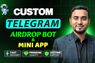 make a telegram airdrop bot with custom features