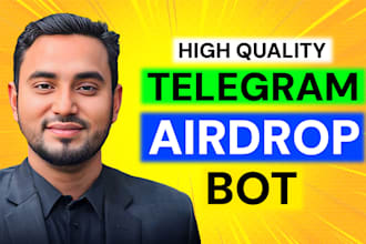 make a telegram airdrop bot with custom features