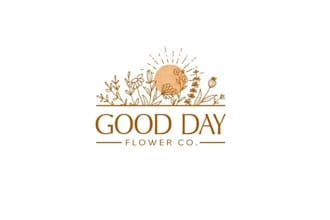 design elements local natural flower shop logo