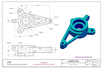 design mechanical 2d drawings and 3d cad models in autocad and solidwork