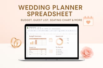 design wedding planner spreadsheet,couple finance tracker, family budget planner