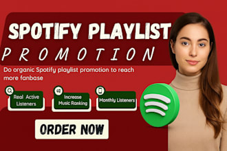 do organic spotify playlist promotion to active  curators