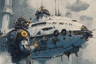 draw sci fi illustration and sci fi art