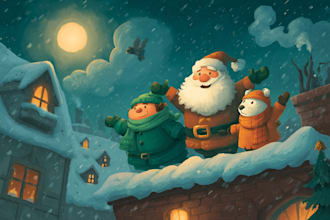 make children story book illustration, kids story book illustration