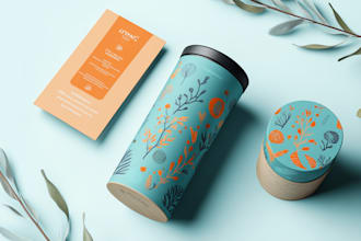 create organic product packaging or label design