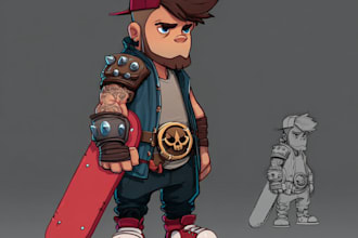 design your game character and game graphics