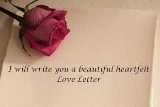 write you a beautiful heartfelt love letter