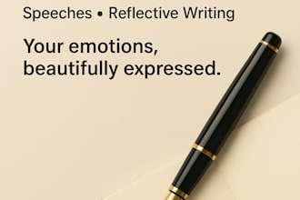 write speeches,  poems, or content on life and emotions